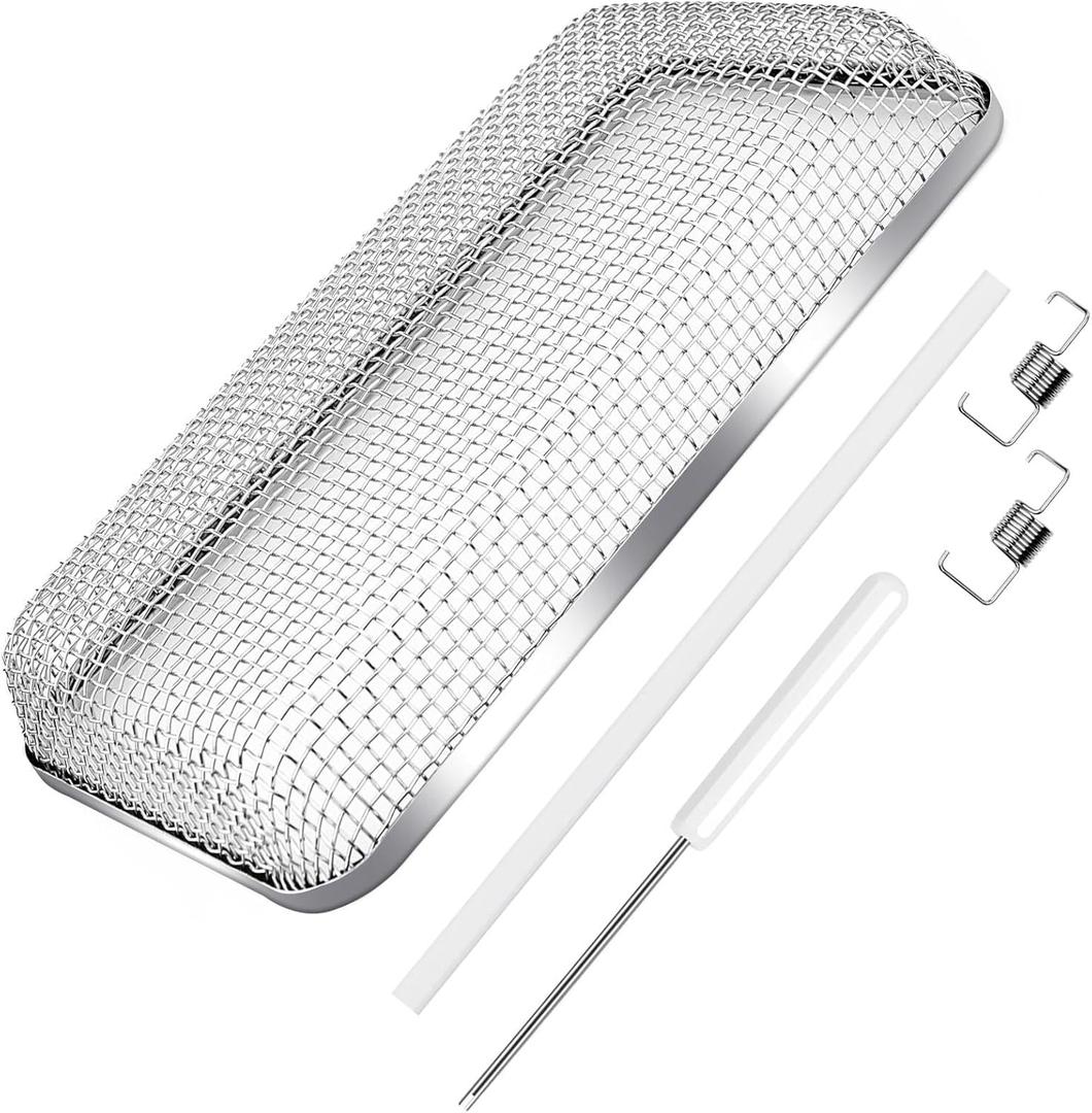 RV Furnace Vent Screen - Heavy-Duty Stainless Steel RV Heater Vent Cover with Installation Tool - Flying Mesh Cover for Camper (7.5 x 4.1 x 1.3 Inch, 1 Pack)