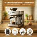 Bamboo Appliance Slider|16"D x 13"W Sliding Tray for Coffee Maker on Countertop|Heavy-Duty Coffee Pot Slider Tray & Kitchen Caddy for KitchenAid Mixer, Air Fryer