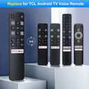 Voice Replacement for TCL-Android-TV-Remote,New Upgraded RC802V for TCL Smart TVs with Google Voice Function