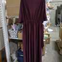 KOH KOH Womens 2025 Long Elegant Bridesmaid Evening Cocktail Modest Maxi Dress 4X plum 