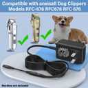 Dog Clipper Charger Power Cord for oneisall Low Noise Dog Clippers Model RFC-676 RFC676 RFC 676 Power Supply AC DC Adapter for oneisall Rechargeable Stainless Pet Shaver Charging Plug Cable