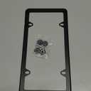 Funny License Plate Frame This Vehicle Makes Frequent Stops at Your Moms House License Plate Holder Humorous Text Stainless Steel Auto Parts Decoration with Screws for Men Women (1 Pack)