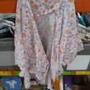 Floral Women Kimono Robes, Bathrobe Pajamas Dress Comfy Nightshirt Casual, L