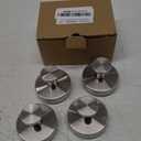 Suction Cup Hooks for Shower No-Drill Bathroom Hooks for Towels, Robes, Loofah Mountable on Bathroom Walls, Kitchen, Glass, Mirrors, Tile and Smooth,Non-Porous Surfaces (4, Brushed Nickel)