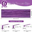 6 Pack Purple Cheesecloth Table Runner 35x120 Inch Gauze Rustic Boho Table Runner 10FT Cheese Cloth for Spring Wedding Decor Birthday Party Bridal Baby Shower Table Decoration