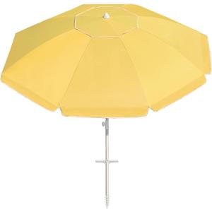 Northroad 8ft Large Beach Umbrella w/Sand Anchor Vent Tilt, Heavy Duty High Wind Patio Umbrellas w/Carry Bag,UV 50+ Sun Protection Portable Sunshade Umbrellas for Garden Pool Backyard, Bright Yellow
