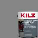 KILZ 1-Part Epoxy Acrylic Concrete and Garage Floor Paint, Interior/Exterior, Satin, Slate Gray, 1 Gallon