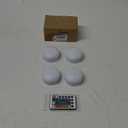 4 Pieces Halloween LED Pumpkin Lights with Remote 16 Multi Colors Timer Colored Puck Light Battery Operated Flameless LED Jack O Lantern Lights for Home Outdoor Decorations (White)