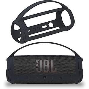JCHPINE Silicone Cover Case for JBL Flip 6 Portable Bluetooth Speaker, Protective Carrying Holder for JBL Flip 6 Speaker Accessories (Black Case)