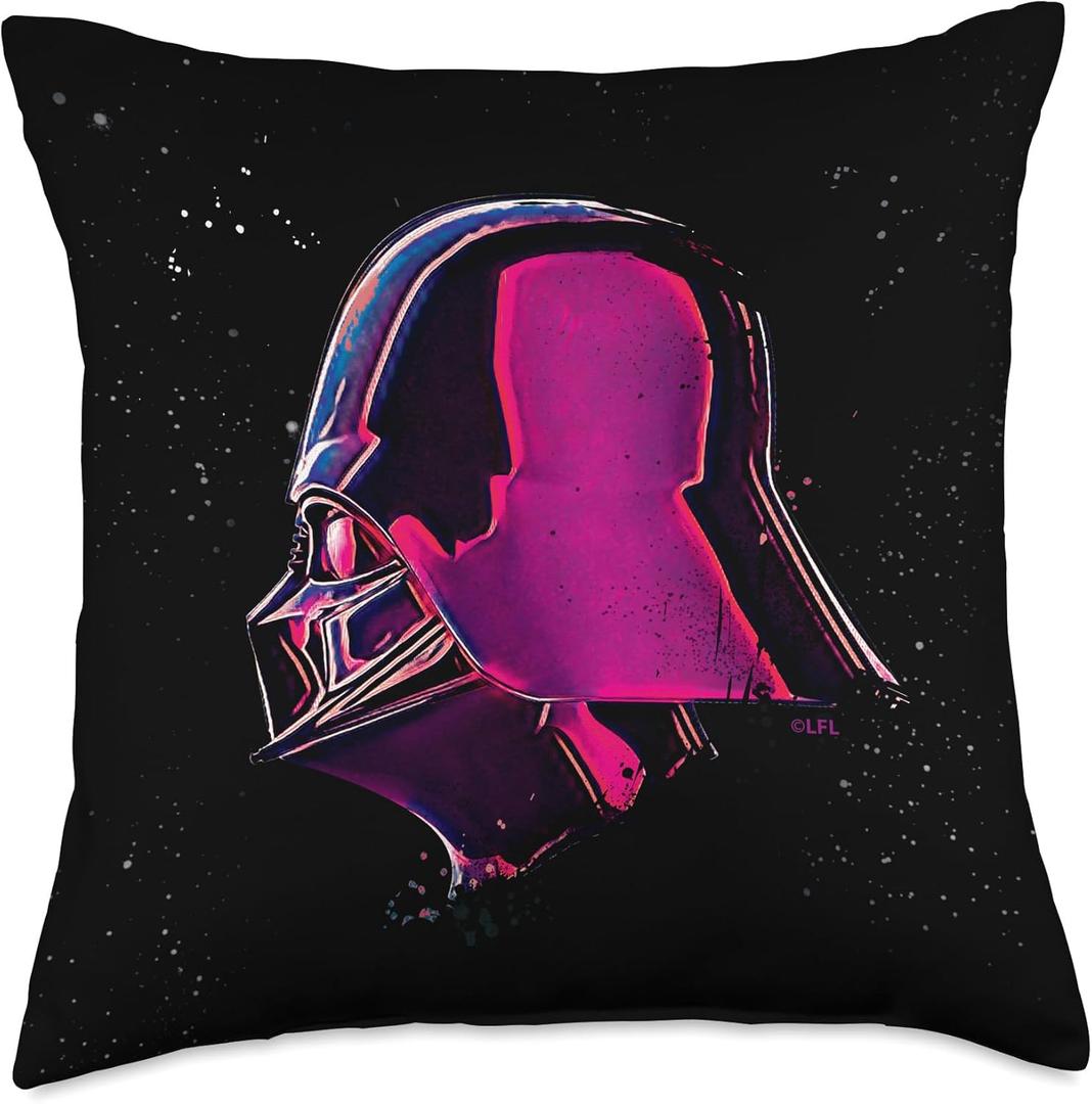 Star Wars Darth Vader Hot Pink Profile Throw Pillow (18x18)