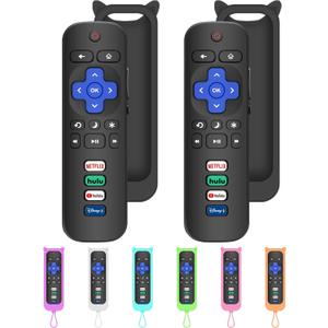 Remote for Roku TV, 2-Pack Replacement for Roku TV Remote Compatible for TCL Roku/Onn Roku/Hisense Roku/Philips Roku/Sharp Roku/Westinghouse Roku/Insignia Roku TV [Remote Control for Roku TV Only] (Black)