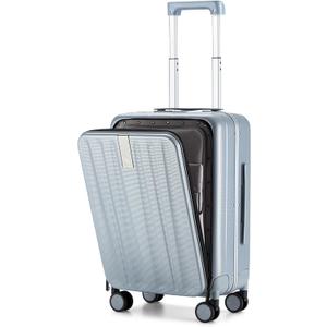 Hanke 20 Inch Carry On Luggage Hard Shell Suitcases with Wheels Luggage Suitcase Travel Luggage for Women Men Rolling Luggage Bags for Business Trip Weekender-Grey