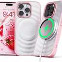 Miak Scoop for iPhone 16 Pro Max Case, Lightweight, Protective, Compatible with MagSafe for iPhone 16 Pro Max 6.9”, Strawberry, Green tea, set of 2