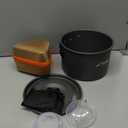 POPETPOP Camping Non-Stick Pot Portable Folding Cooking Utensil for Outdoor Cooking Lightweight Aluminum Camping Cookware for Hiking Picnics and Fishing 1-Person Capacity