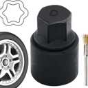 D-Wheel Locking Lug Nut Key Compatible with Toyota Lexus, Tacoma, Chrome Wheel Lock Nuts Socket Adapter, Anti-Theft Lugnut Removal Tool, Tire Nut Removal Tools