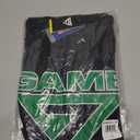GAME 7 Men's Short Sleeve Lightweight Graphic Logo Crew Neck Cotton T-Shirt, M, Black/Red (Black, L)