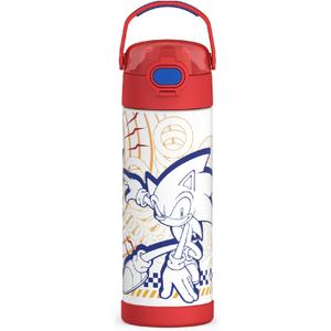THERMOS FUNTAINER 16 Ounce Stainless Steel Vacuum Insulated Bottle with Wide Spout Lid, Sonic