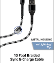 ZGear Metal Housing for USB C  10 Foot  Braided Sync& Charger Cable