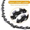 A ANLEOLIFE 4 Pack R55 Semi Chisel Chainsaw Chain for 16 inch Bar .043" Gauge 3/8 inch Low Profile Pitch, 55 Drive Links, Replacement Low-Kickback Chainsaw Blade