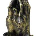 Praying Hands Figurine Hand Gesture Statue Resin Hands Desktop Ornament Modern Art Gesture Sculpture for Home Office Living Room Table Decoration - Golden
