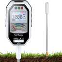 RYJNM Soil Moisture Meter, 7-in-1 Soil PH Tester/ Soil Moisture/ Fertility with Removable Probe, Digital Air Temp/ Humidity/ Sunlight Intensity/ BGR Spectral for Plants Gardening