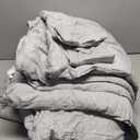 CozyLux Twin/Twin XL Comforter Set Dorm Bedding, 2 Pieces Light Grey Twin Extra Long Soft Luxury Cationic Dyeing Comforter for College, Light Gray Breathable Bed Set with 1 Comforter and 1 Pillow Sham