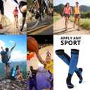 Professional Compression Socks 20-30 mmHg, Medical, Orthopedic Support, Nursing (4X-Large, Blue/Black)