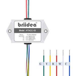 Briidea C-wire Power Adapter, Use for 24V Honeywell Home Thermostats, White