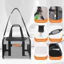 YUNIQUE Soft-Sided Cat & Dog Carrier for Pets Up to 15 Lbs, Airline Approved Collapsible Travel Puppy Carrier with Lightweight Fabric Design (Grey)