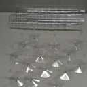 YOUBET 36 Pack Clear Plastic Wine Glasses - 10 OZ Disposable Square Wine Glasses with Stem for Wedding & Party & Anniversary