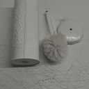 Autumn Alley White Toilet Brush and Holder Bathroom Accessories, Bathroom Toilet Brush for Modern Bathroom Decor, Standing Farmhouse Toilet Bowl Brush with Holder, White Bathroom Decor Sets