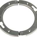 The Clam 2-Piece Toilet Flange Repair Kit, Fits 4" Drain Pipe, Easy Install, Corrosion Resistant Stainless Steel Finish, Fitted for 1/4 Inch and 5/16 Inch Closet Bolts