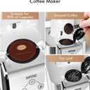 SIFENE 3-in-1 Single Serve Drip Coffee Machine, Compact K-Cup/K-Pod Compatible Brewer for Ground Coffee & Tea, 50oz Removable Water Reservoir, Multiple Brew Sizes, Auto Shut-Off