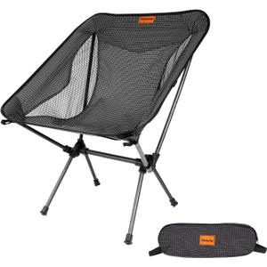 Camping Chair - Carbon Fiber Frame - 1.5 lbs Lightweight Compact Folding Chair, Camp Chairs for Adults, Ultralight Backpacking Chair for Outdoor, Travel, Hiking
