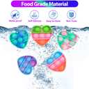 Pop Fidget Toys Bulk Its Valentines Day Gifts for Kids Classroom 30 Pack Valentine Party Favors for Kids Mini Pop Heart Keychain It Fidgets for Classroom Prizes Exchange Birthday Goodie Bag Stuffers