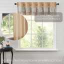 VHC Brands Kaila Country Cottage Ruffled Gold Ticking Stripe Curtain Valance 16x60