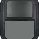 2 Pack Vertical RV Windows, 14" W x 16" H Tinted Sliding RV Window with Net Screen and Trim Ring, Suitable for 1-1/8" Thick Walls, DOT Approved