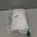 RYB HOME Short Kitchen Valances and Curtain Set, Privacy White Linen Swag Curtains, Semi Sheer Bathroom Tiers for Small Windows, 36 x 36 inch, 1 Pair