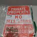 (2 Pack) Private Property No Trespassing Sign, Violators Will Be Prosecuted, 18 x 12 Engineer Grade Reflective Sheeting Rust Free Aluminum, Weather Resistant, Waterproof, Easy to Mount
