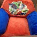 Idea Nuova Marvel Spiderman Kids Sofa Bean Bag Armchair, Soft Plush Lounge Chair for Bedroom or Playroom, 17 inches x 17 inches x 20 inches