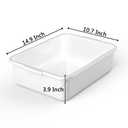 5-Pack Commercial Bus Tubs Box/Tote Box, White Plastic Storage Bin with Handles/Wash Basin Tub (8 Liter), White