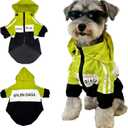 Small Dog Clothes Rain Jacket for 11 to 13lbs - Small Dog Raincoat Sweatshirt Waterproof Puppy Raincoat Rain Coats for Dogs Waterproof (Large (11-13Ibs), Green)