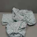 Amazon Basics Lightweight Super Soft Easy Care Wrinkle Free Microfiber 3 Piece Bed Sheet Set with 14-Inch Deep Pockets, Twin, Aqua Fern, Floral, Kids, Men & Women Bedding