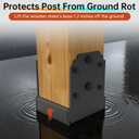 Heavy-Duty 6x6 Post Base Bracket for Concrete, 10,000 lbs Capacity Surface Mount Deck Anchor with Hidden Fasteners, Wood Post Hardware for Outdoor Pergola, 2-Pack