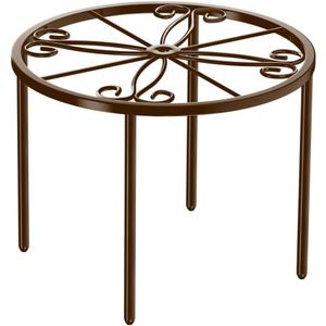 Plant Stand Plant Holder 11.4''Diameterx8.8''Height Anti-rust Metal Flower Pot Stand - indoor outdoor Flower Rack - Single Display Rack Bronze for Home and Courtyard