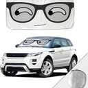 HOMEYA Car Windshield Sunshade, Cartoon Panda Auto Sun Shade Foldable Sun Visor Protector UV Ray Reflector Shield to Keep Vehicle Cool & Damage Free Protect Kids Baby & Pets (59 x33.5 Inch) (Eye)