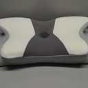 Cervical Pillow for Neck Pain Relief - Ergonomic Pillow for Sleeping Side Sleeper Pillow for Adults, Contour Neck Pillow Cooling Memory Foam Pillows, Orthopedic Bed Pillow for Back Stomach Sleepers (White + Grey)