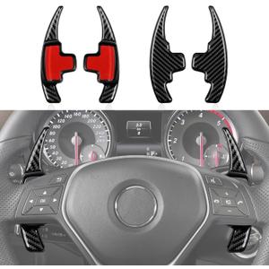 2PCS Steering Wheel Paddle Shifter Extensions Trim Carbon Fiber Decal Sticker Compatible with Mercedes Benz A B C E M SL Class GLA GLK SLK CLA CLS W176 W204 S204 X204 W212 W246 Accessories (Black) 2PCS Steering Wheel Paddle Shifter Extensions Trim Carbon Fiber Decal Sticker Compatible with Mercedes Benz A B C E M SL Class GLA GLK SLK CLA CLS W176 W204 S204 X204 W212 W246 Accessories (Black)