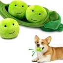 Hide and Seek Dog Toys, Squeaky Interactive Puzzle Dog Toys for Boredom and Stimulation, Dog Enrichment Toys for Small and Medium Dogs (Pea Balls, Pack of 3)