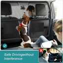 Dog Car Barrier for SUVs,Trunks and Cargo Area, Universal-Fit Pet Divider Gate, 50Inch Wide Pet Barrier with See Through Net Mesh for Small Trucks and SUV & Mid-Sized Vehicle